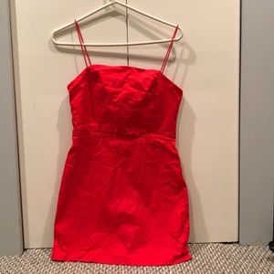 Red Urban Outfitters mini summer dress.